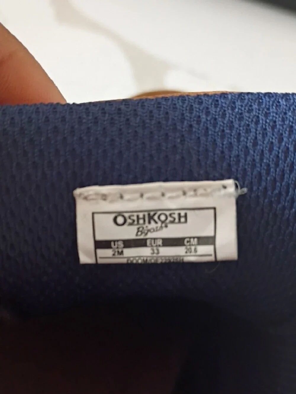 OshKosh B'gosh Tan and Navy Kids High-Top Boots